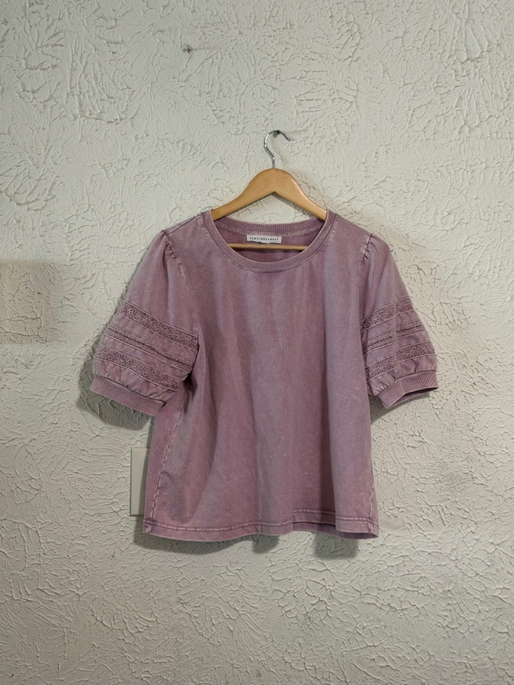Jane + Delancey Purple Lace Sleeve Blouse Women’s Size Large